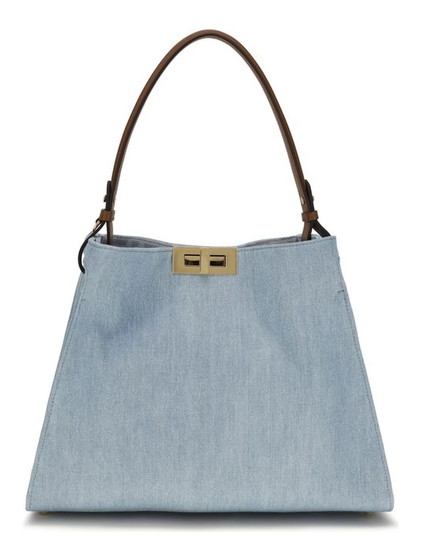Blue Cotton Handbag