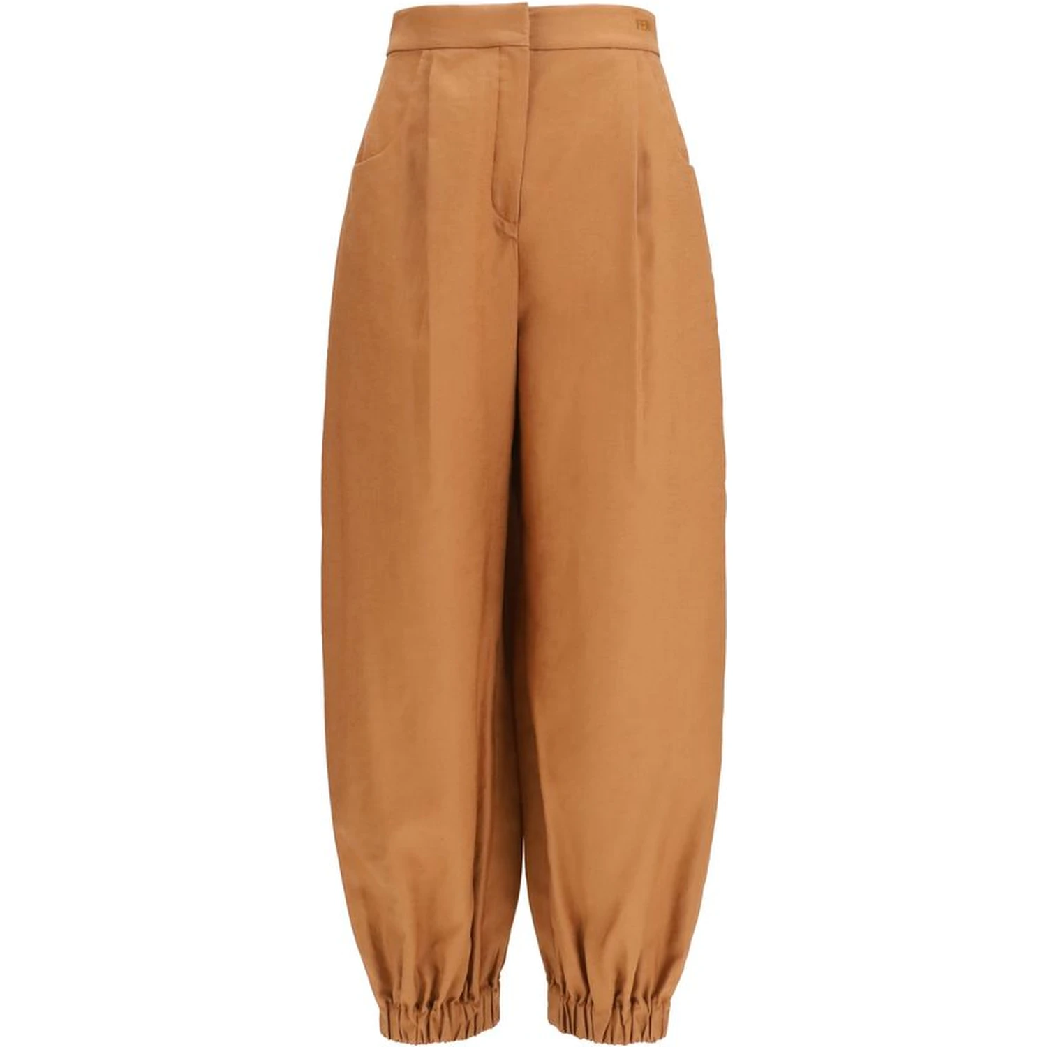 Brown Linen Casual Pants