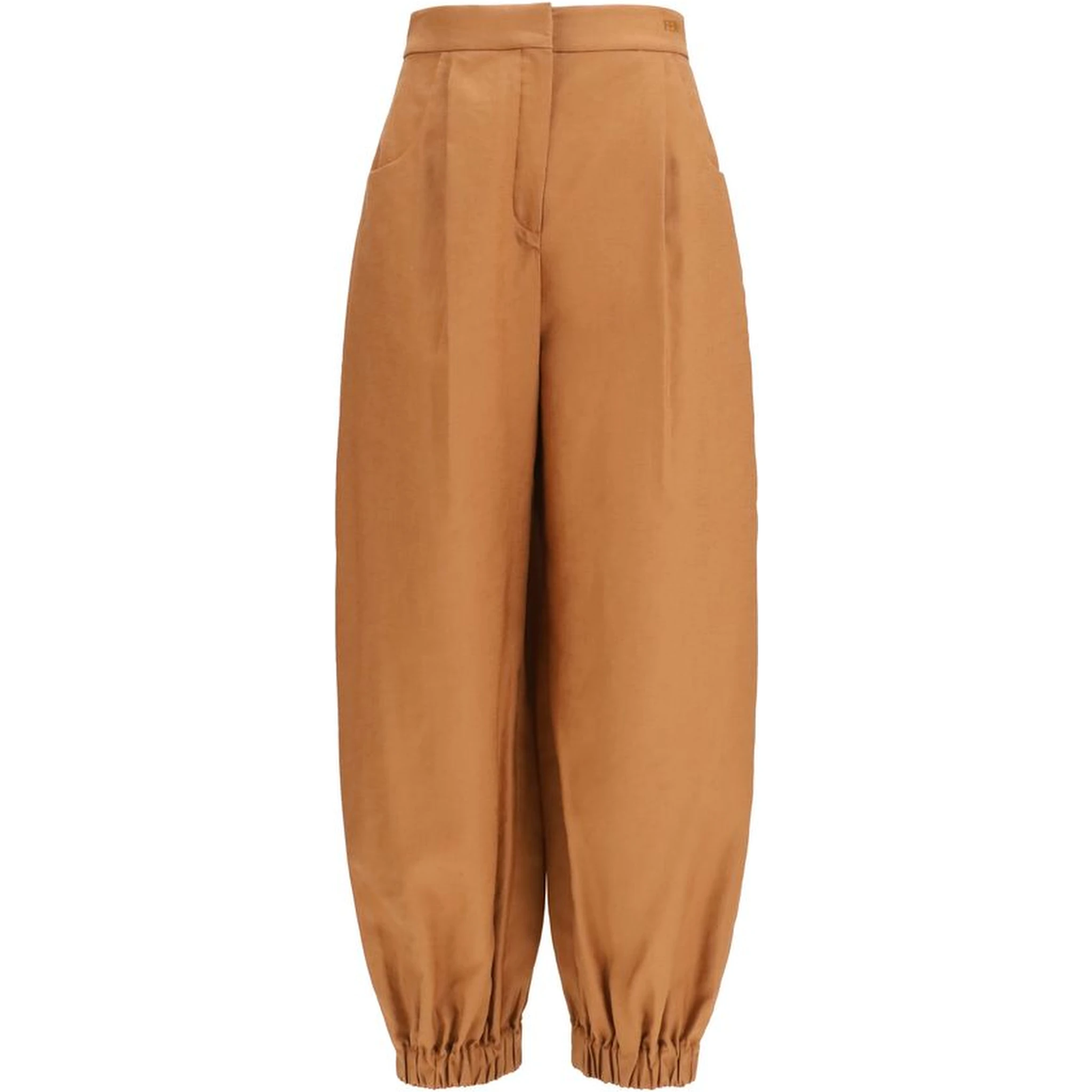 Brown Linen Casual Pants