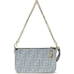 Blue Cotton Clutch Bag