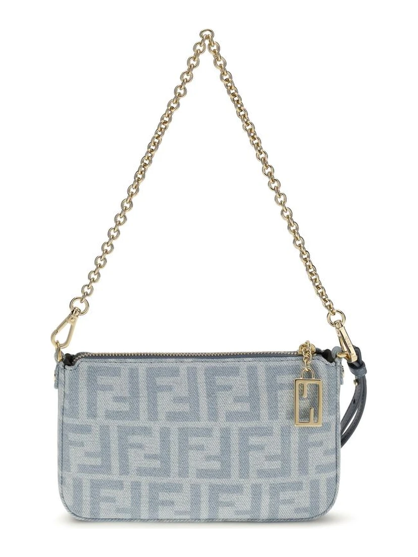 Blue Cotton Clutch Bag