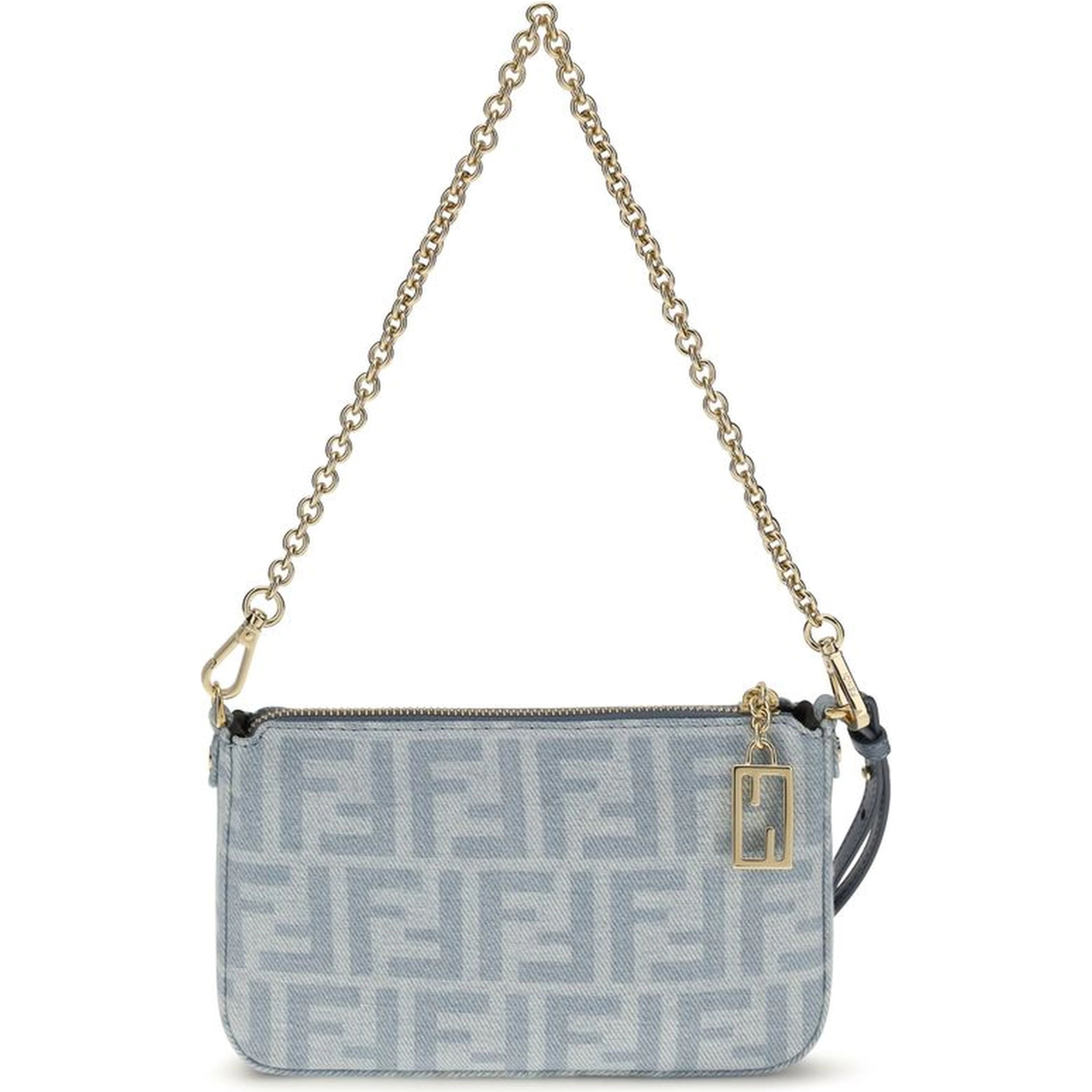 Blue Cotton Clutch Bag