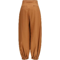 Brown Linen Casual Pants