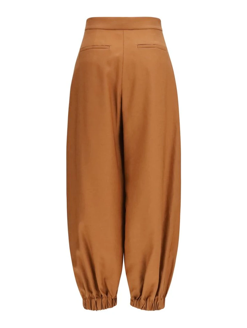 Brown Linen Casual Pants