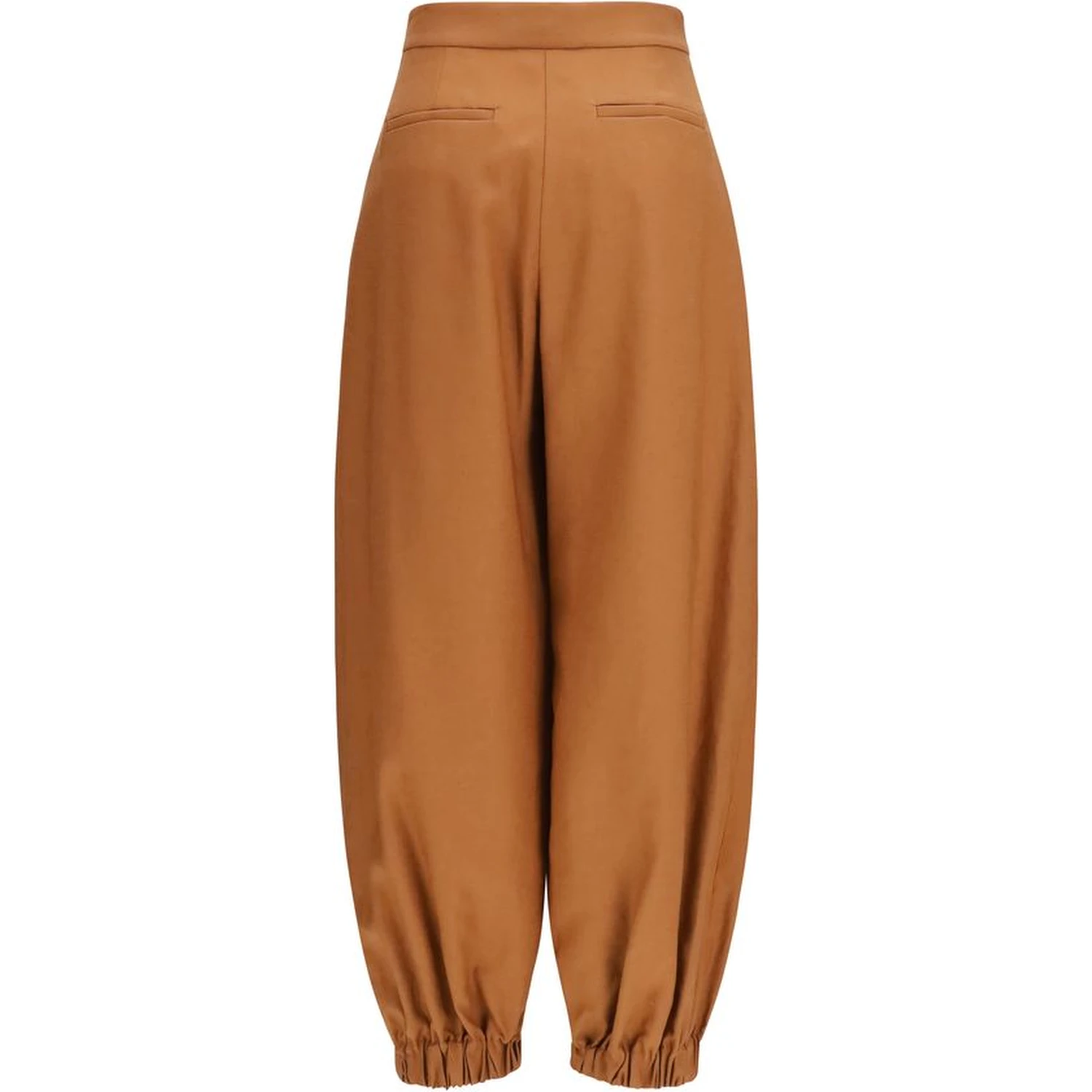 Brown Linen Casual Pants