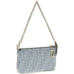 Blue Cotton Clutch Bag