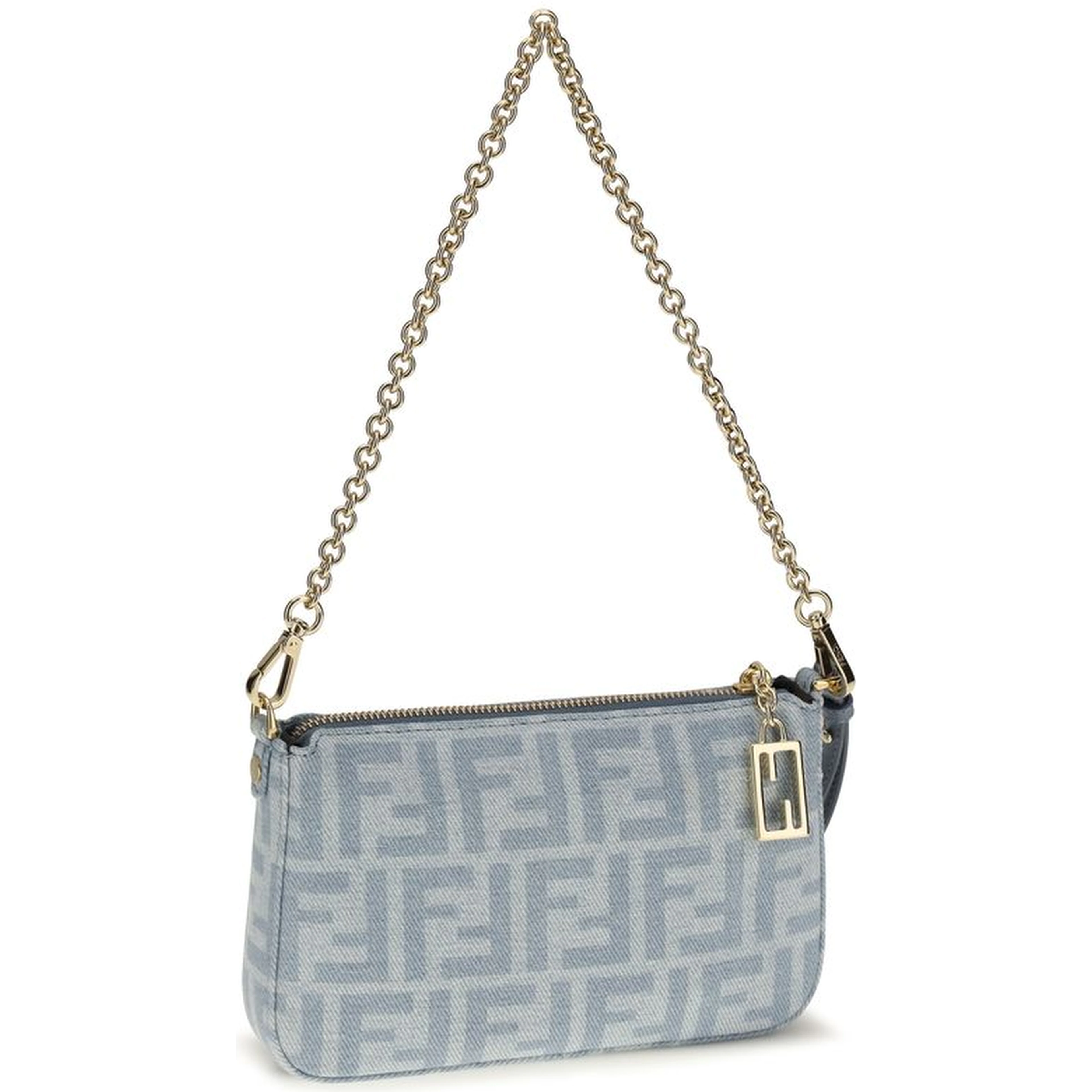 Blue Cotton Clutch Bag