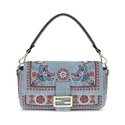 Blue Cotton Shoulder Bag