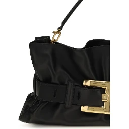 Black Calf Leather Bos Taurus Shoulder Bag