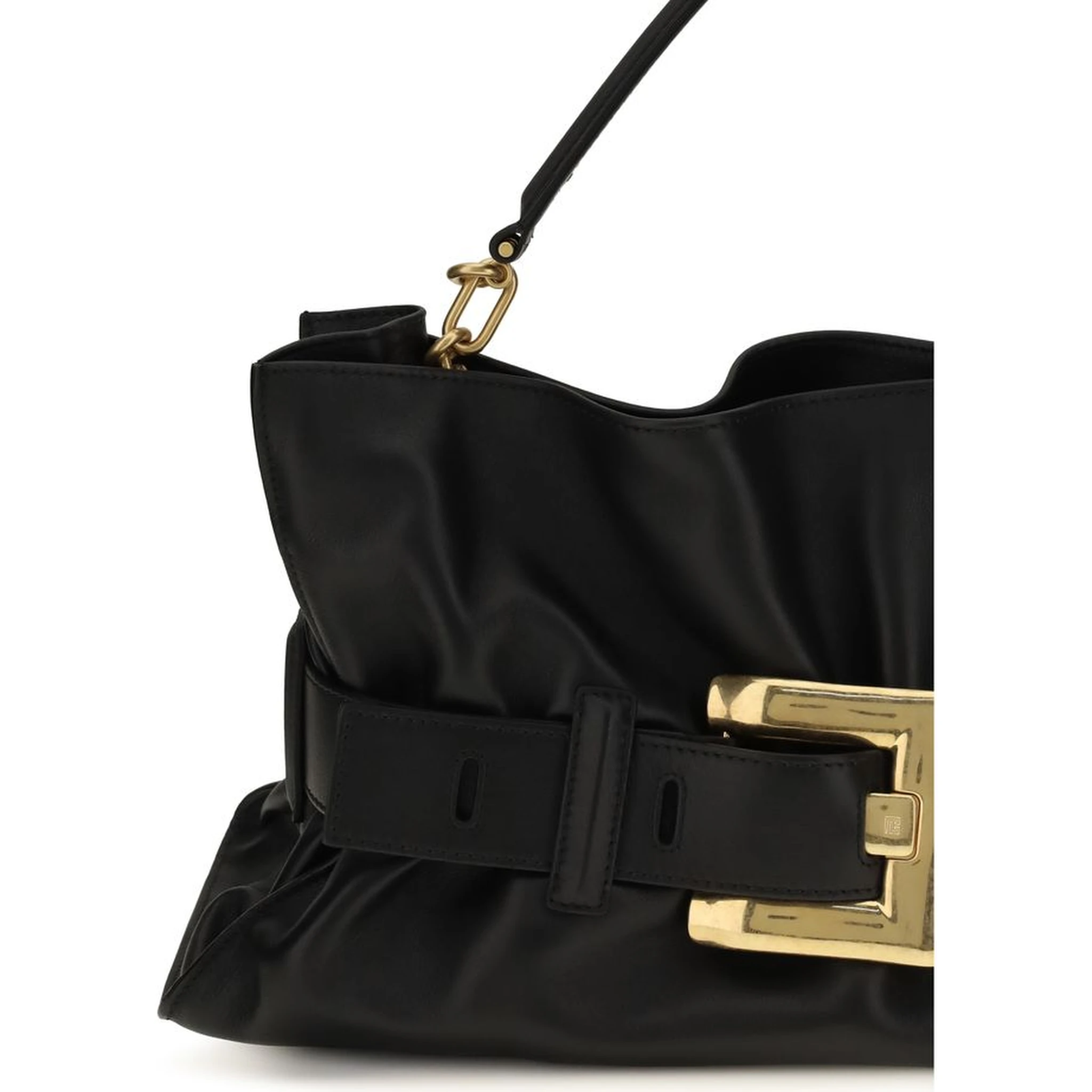 Black Calf Leather Bos Taurus Shoulder Bag