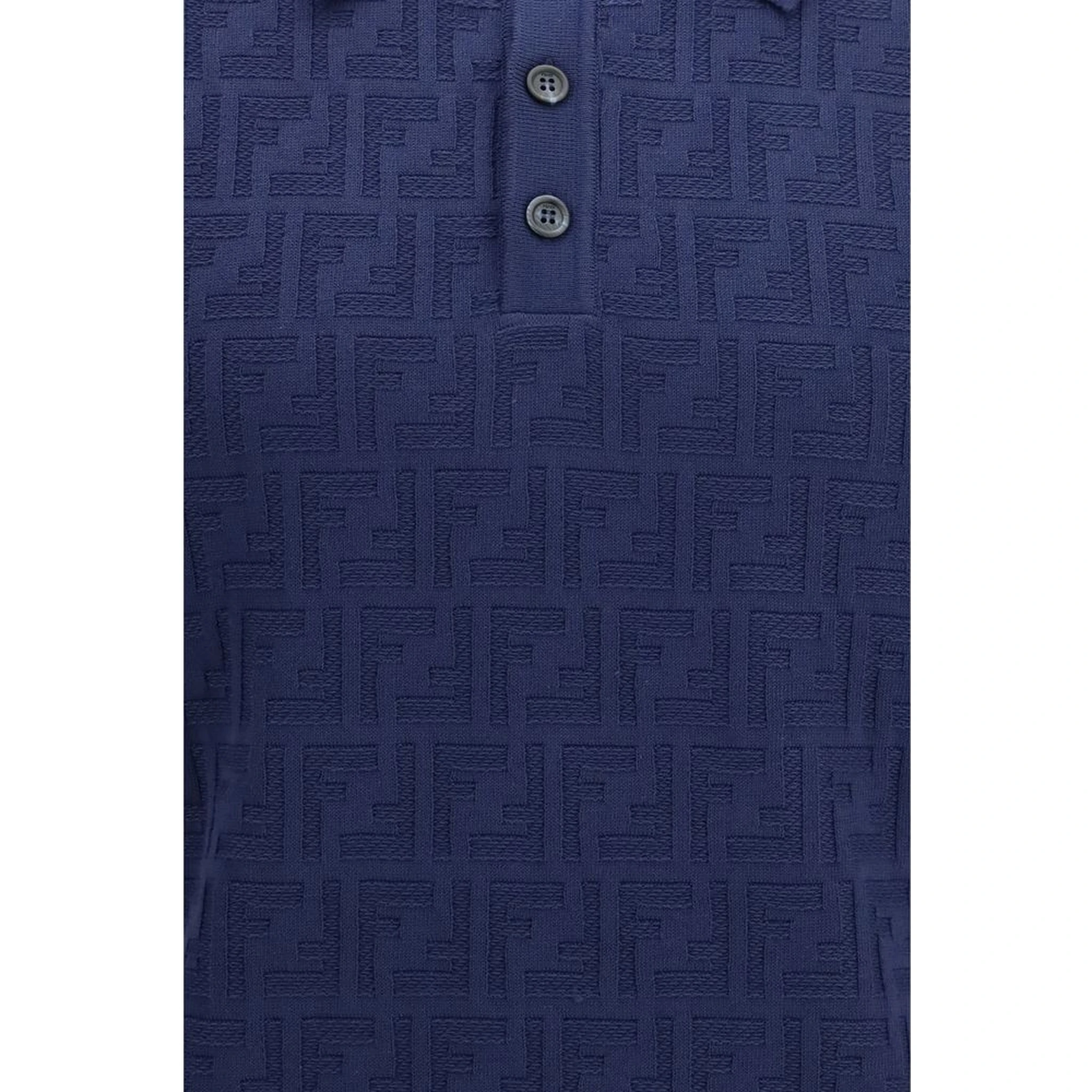 Blue Cotton Polo Shirt