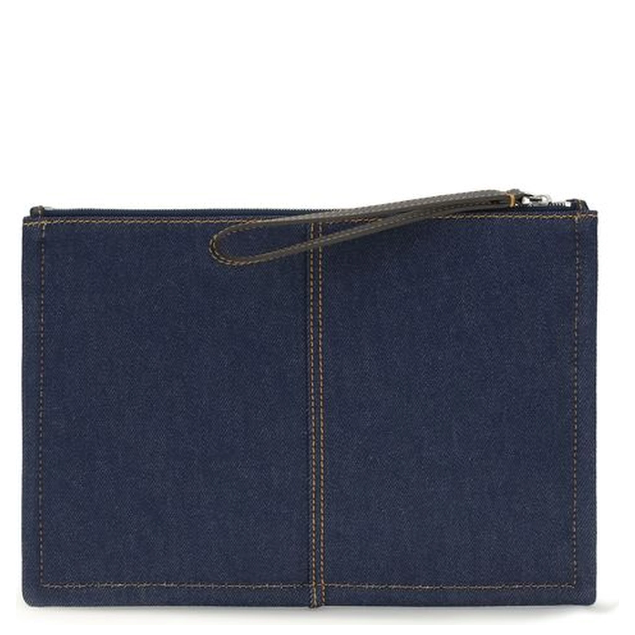 Blue Cotton Clutch Bag