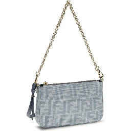 Blue Cotton Clutch Bag
