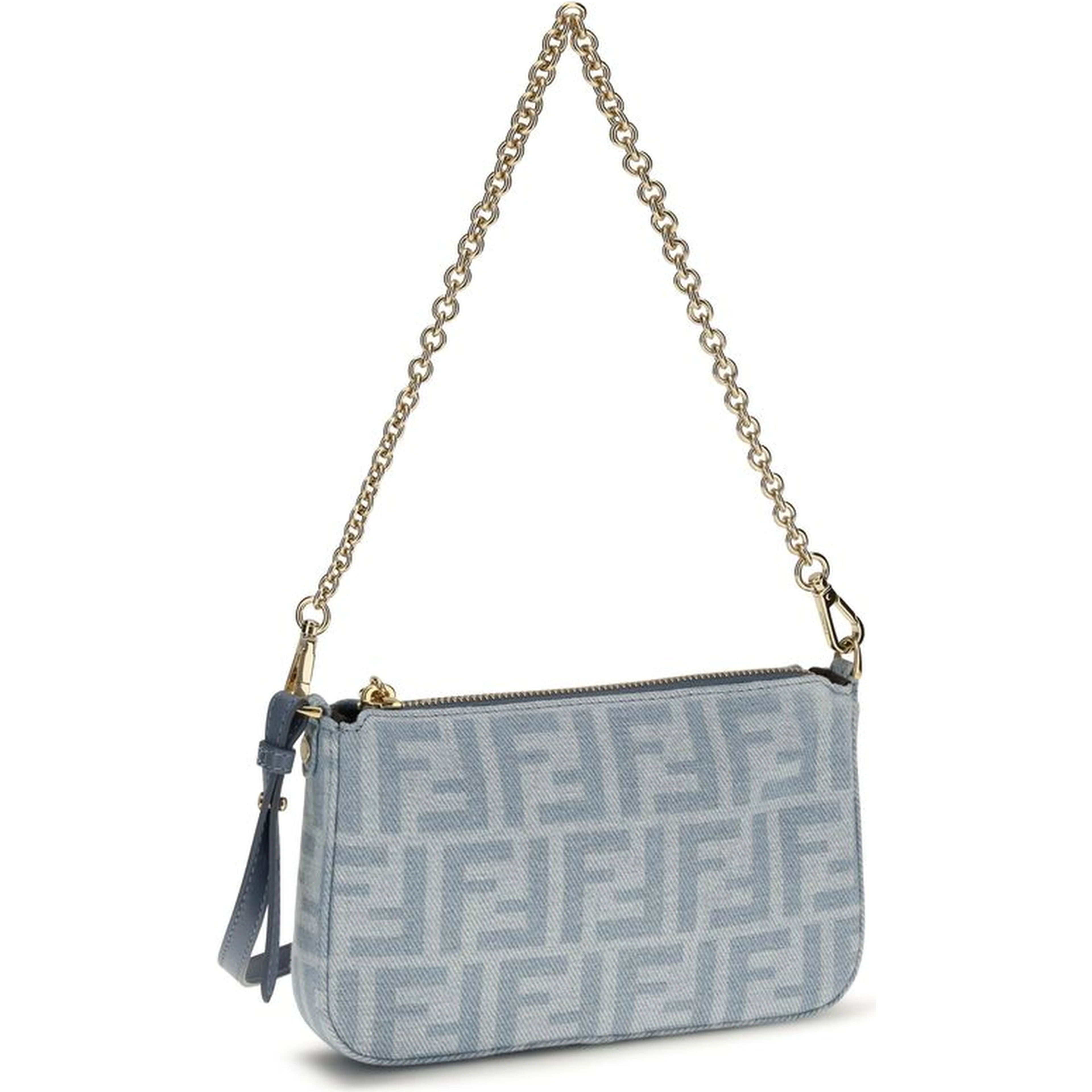Blue Cotton Clutch Bag