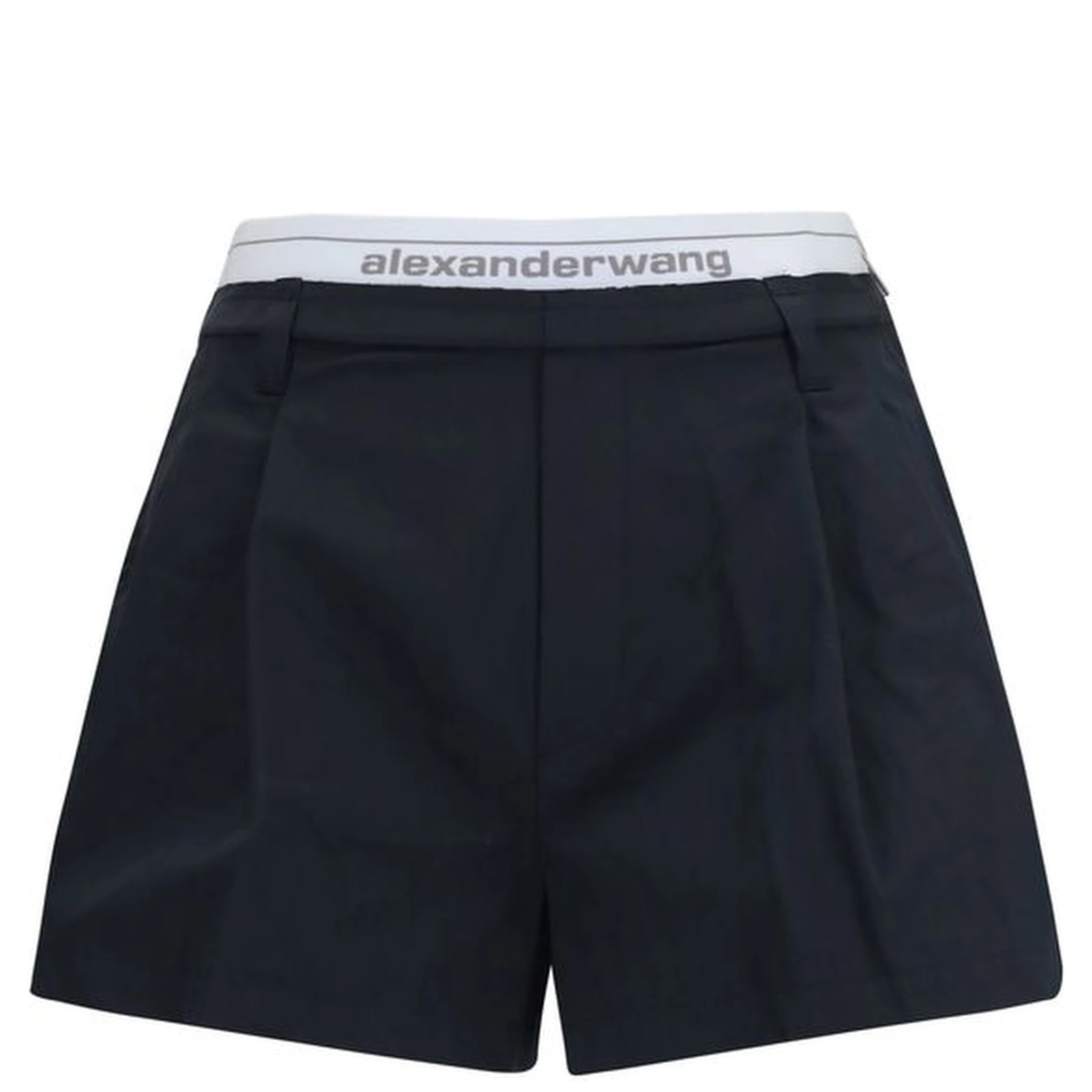 Black Cotton Bermuda Shorts