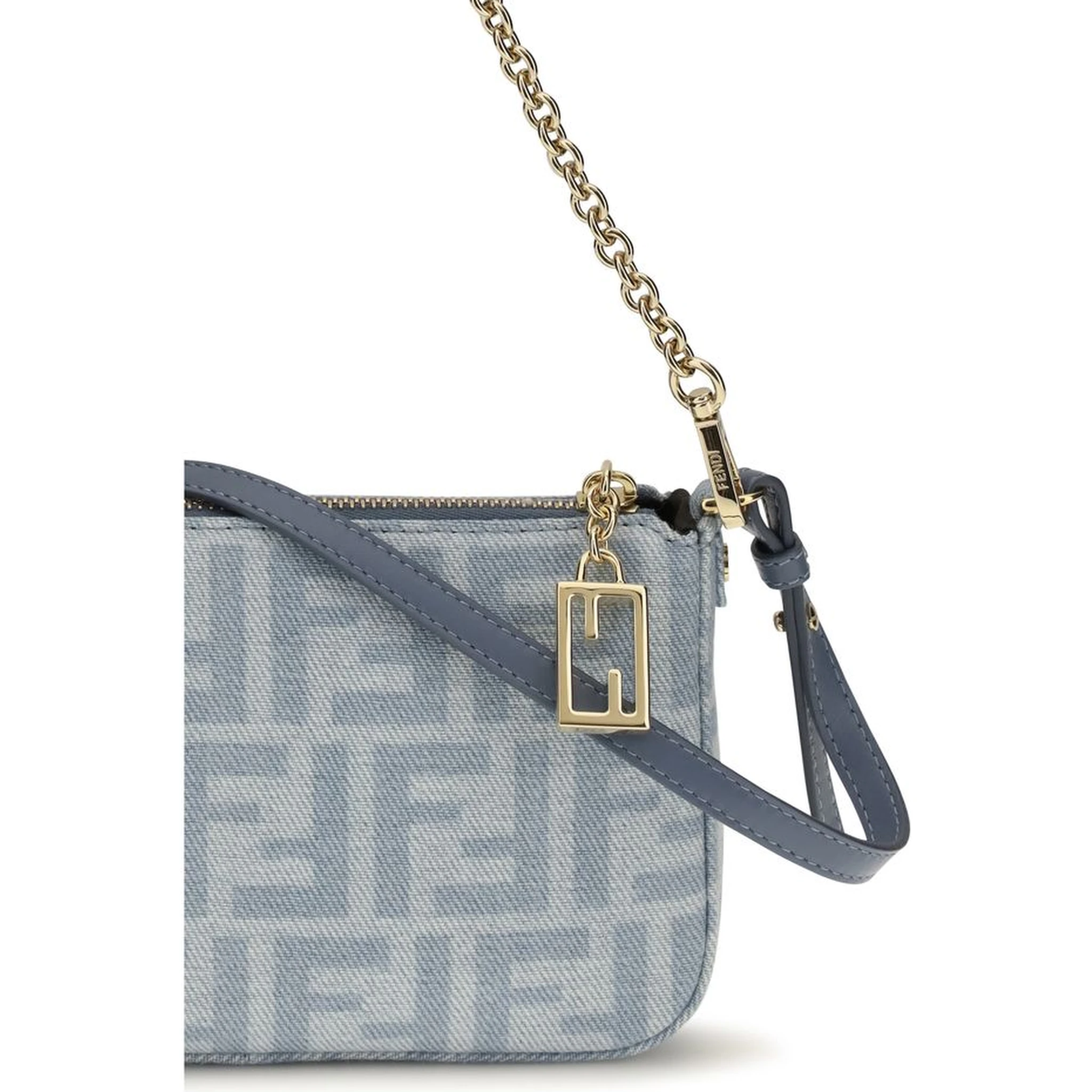 Blue Cotton Clutch Bag