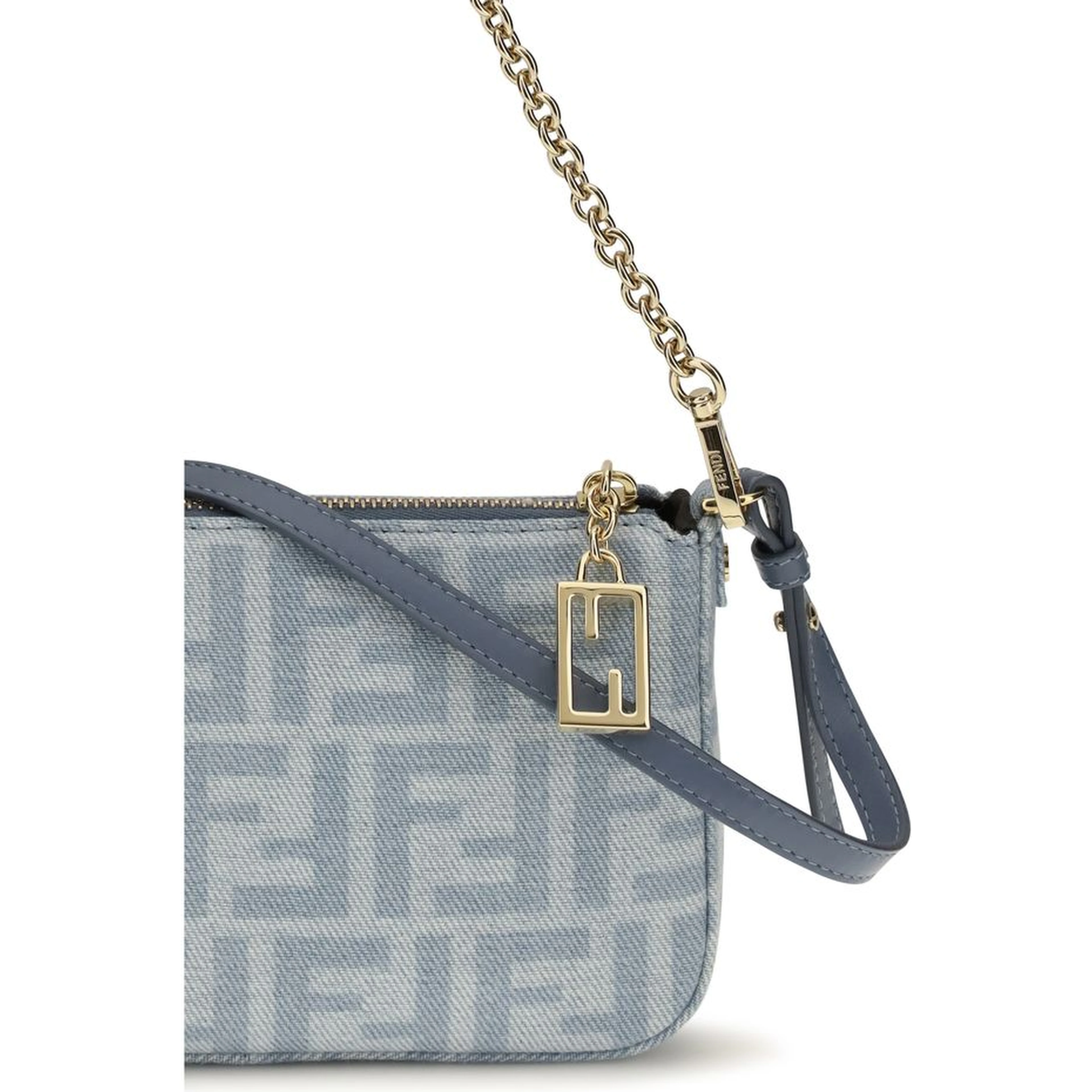 Blue Cotton Clutch Bag