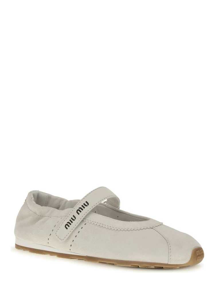 White Calf Leather Bos Taurus Ballet Flats alternative