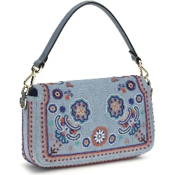 Blue Cotton Shoulder Bag