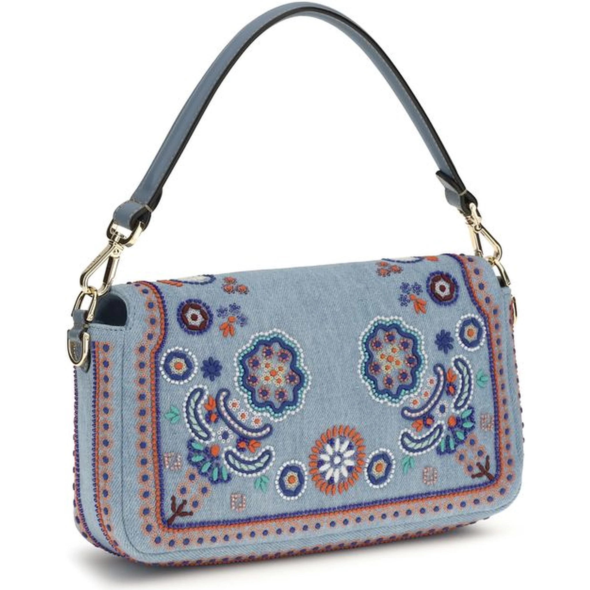 Blue Cotton Shoulder Bag