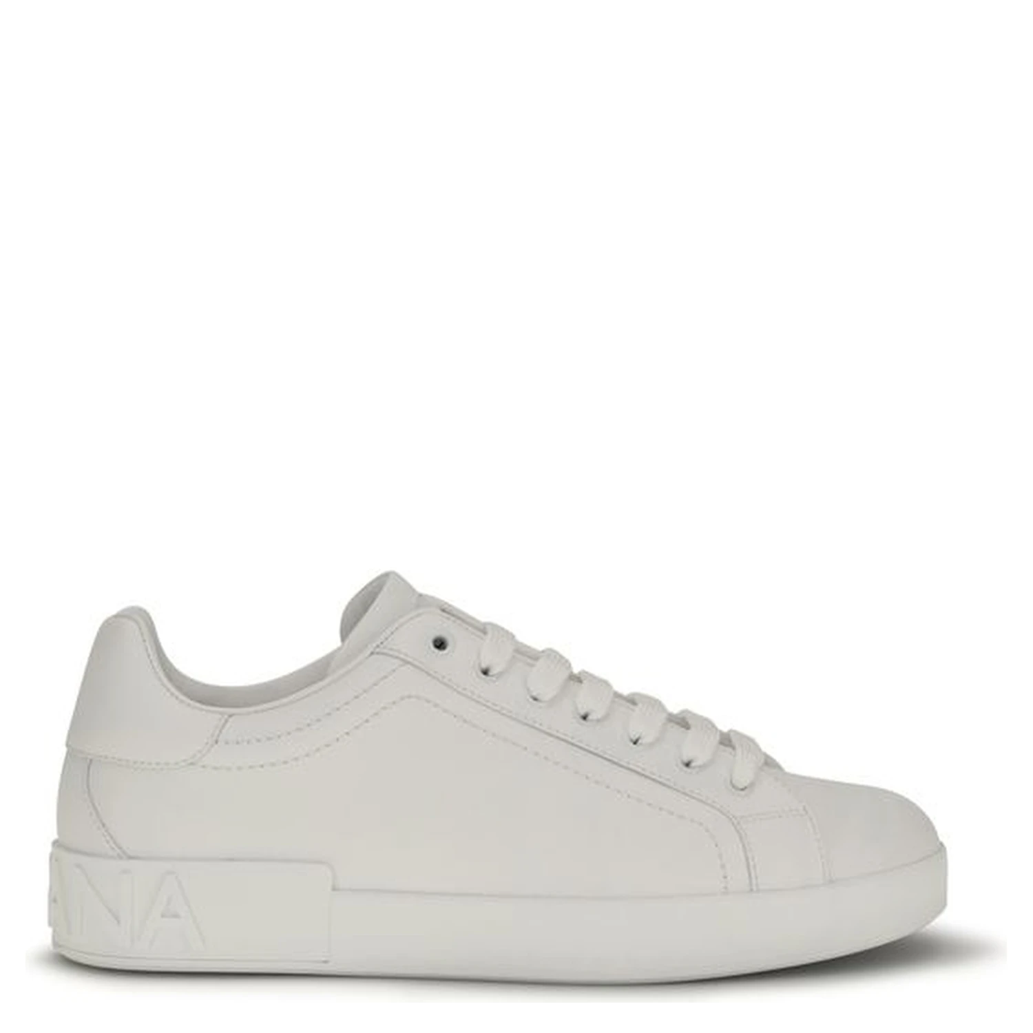 White Calf Leather Bos Taurus Low Top Sneakers