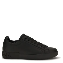 Black Calf Leather Bos Taurus Low Top Sneakers