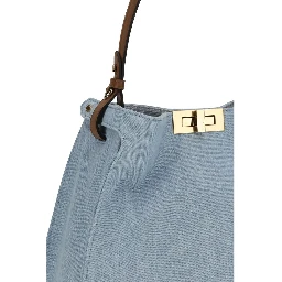 Blue Cotton Handbag