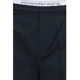 Black Cotton Bermuda Shorts