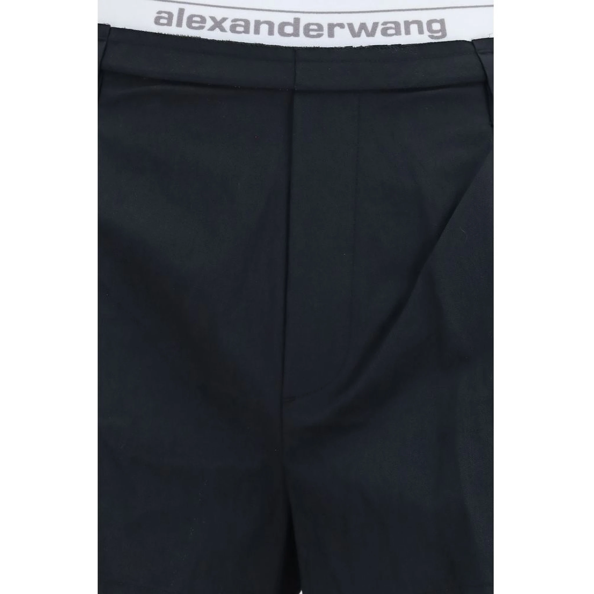 Black Cotton Bermuda Shorts