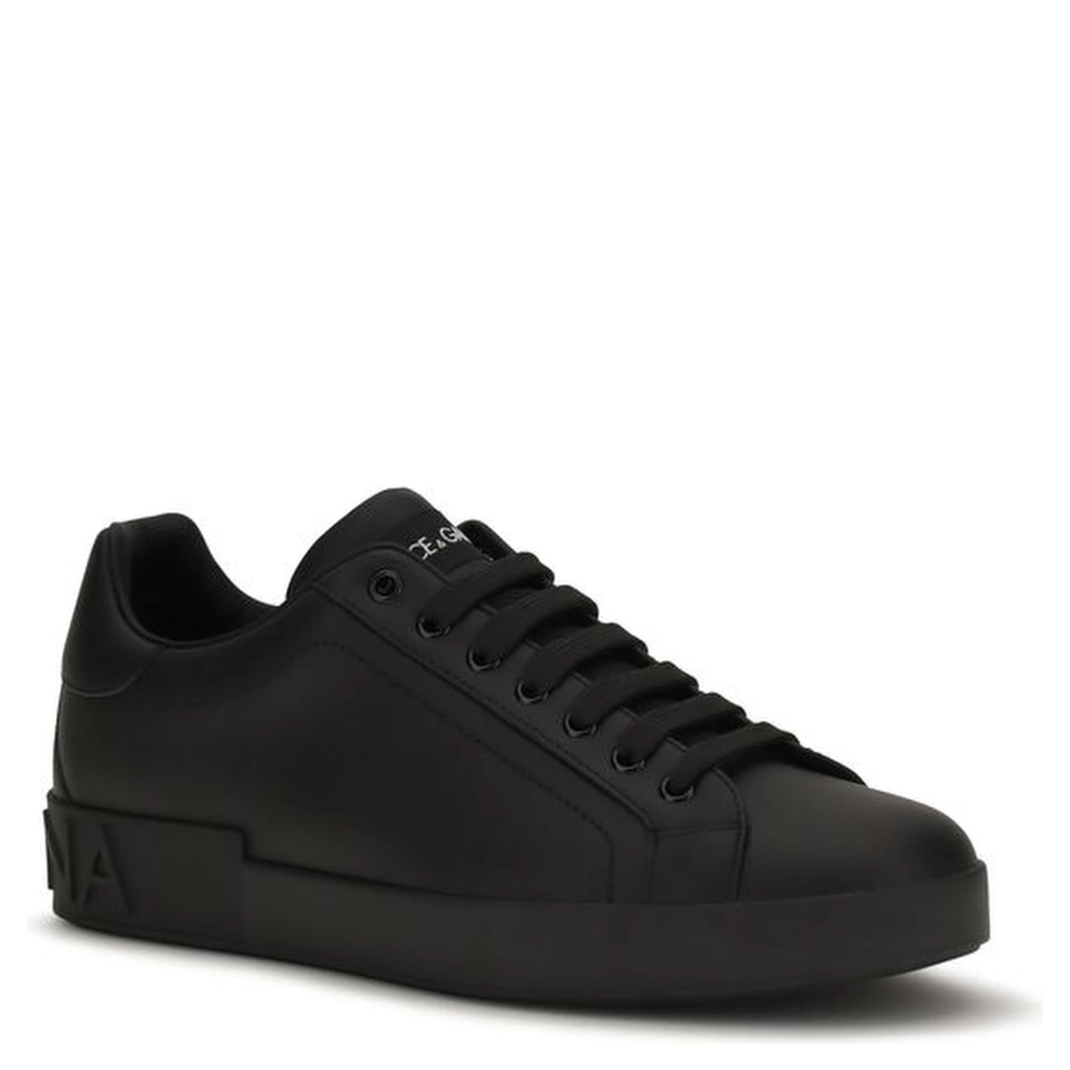 Black Calf Leather Bos Taurus Low Top Sneakers