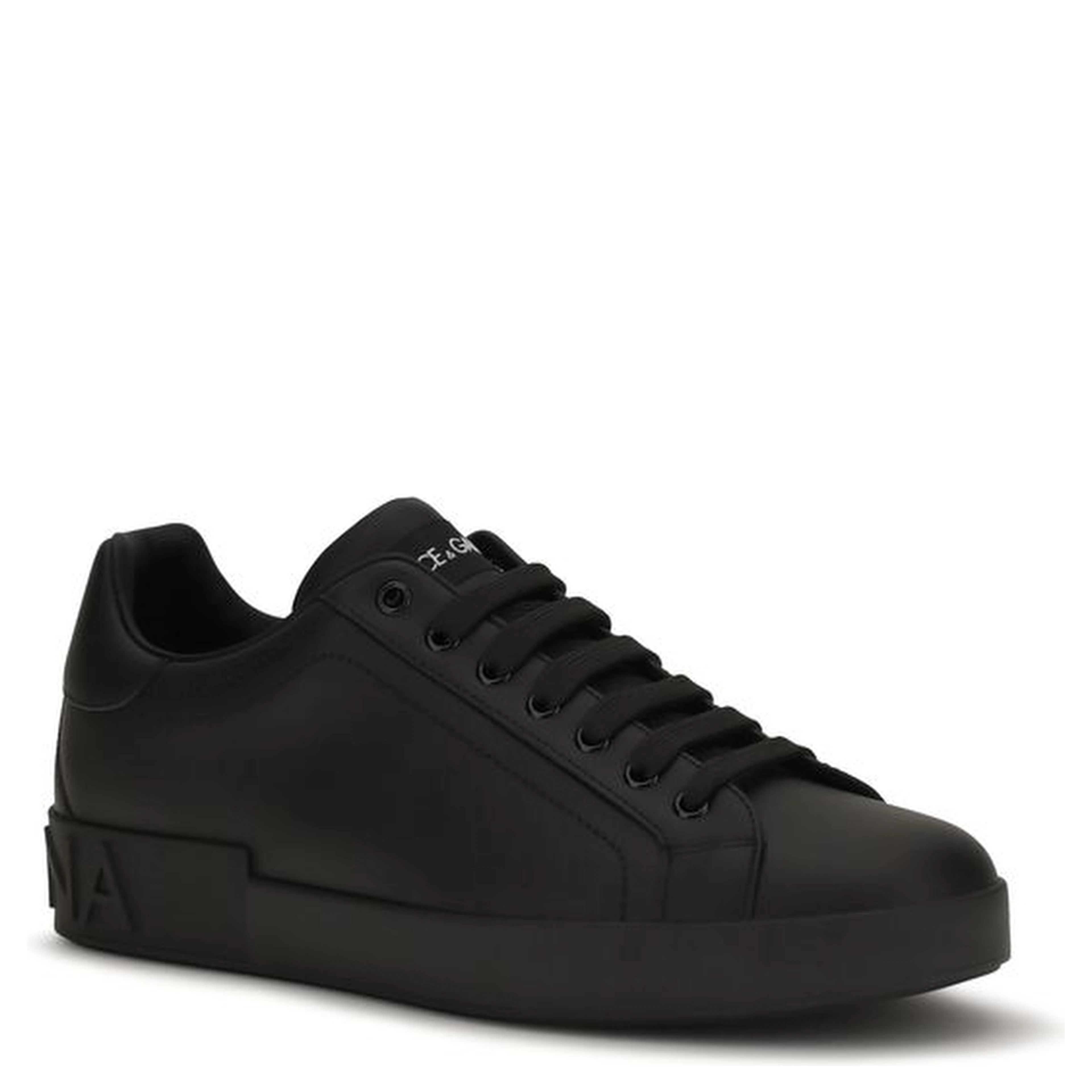 Black Calf Leather Bos Taurus Low Top Sneakers