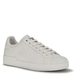 White Calf Leather Bos Taurus Low Top Sneakers