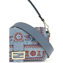Blue Cotton Shoulder Bag