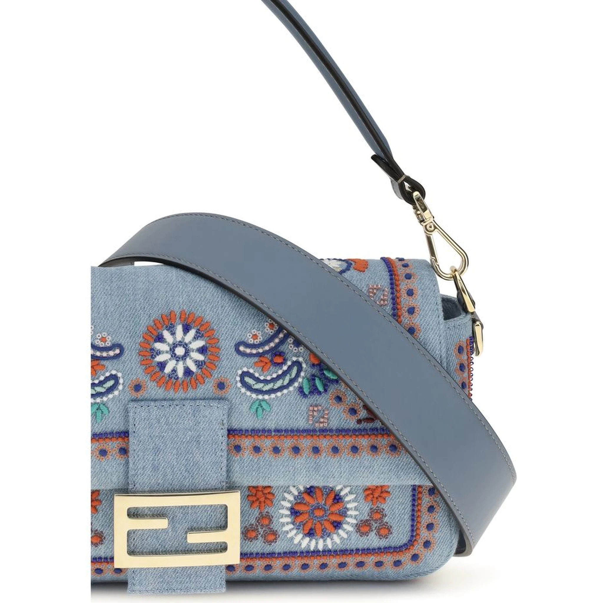 Blue Cotton Shoulder Bag