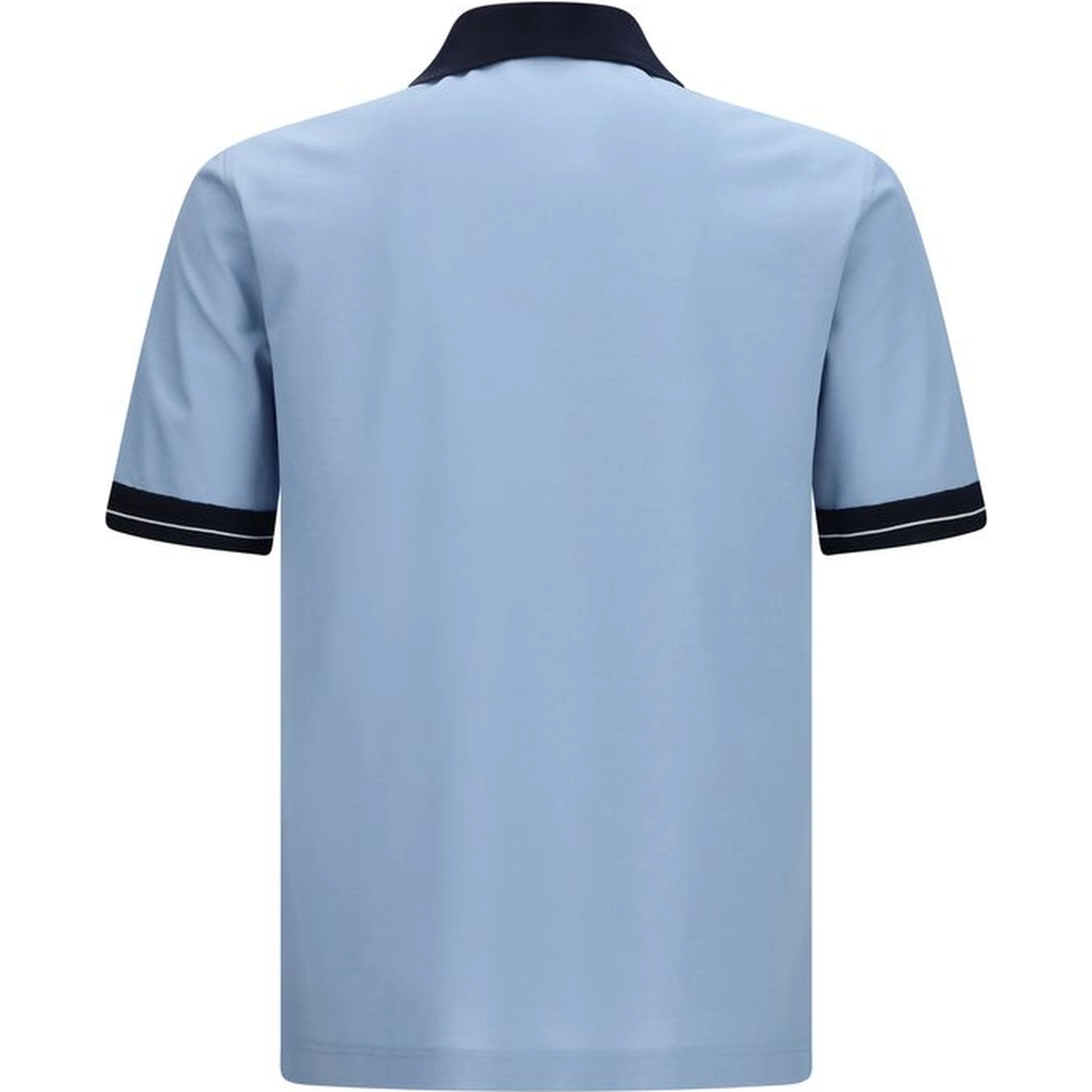 Blue Cotton Polo Shirt