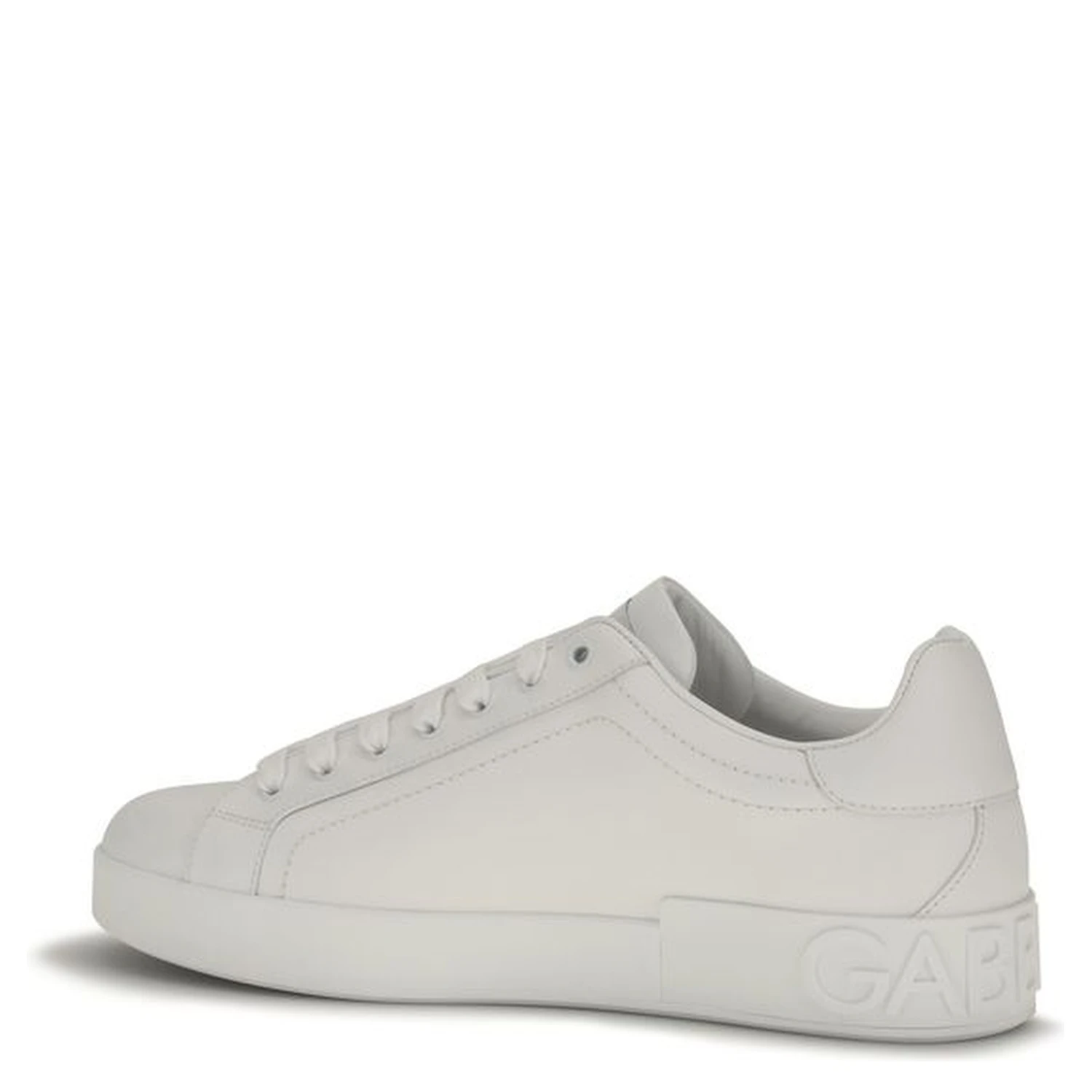 White Calf Leather Bos Taurus Low Top Sneakers