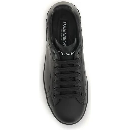 Black Calf Leather Bos Taurus Low Top Sneakers