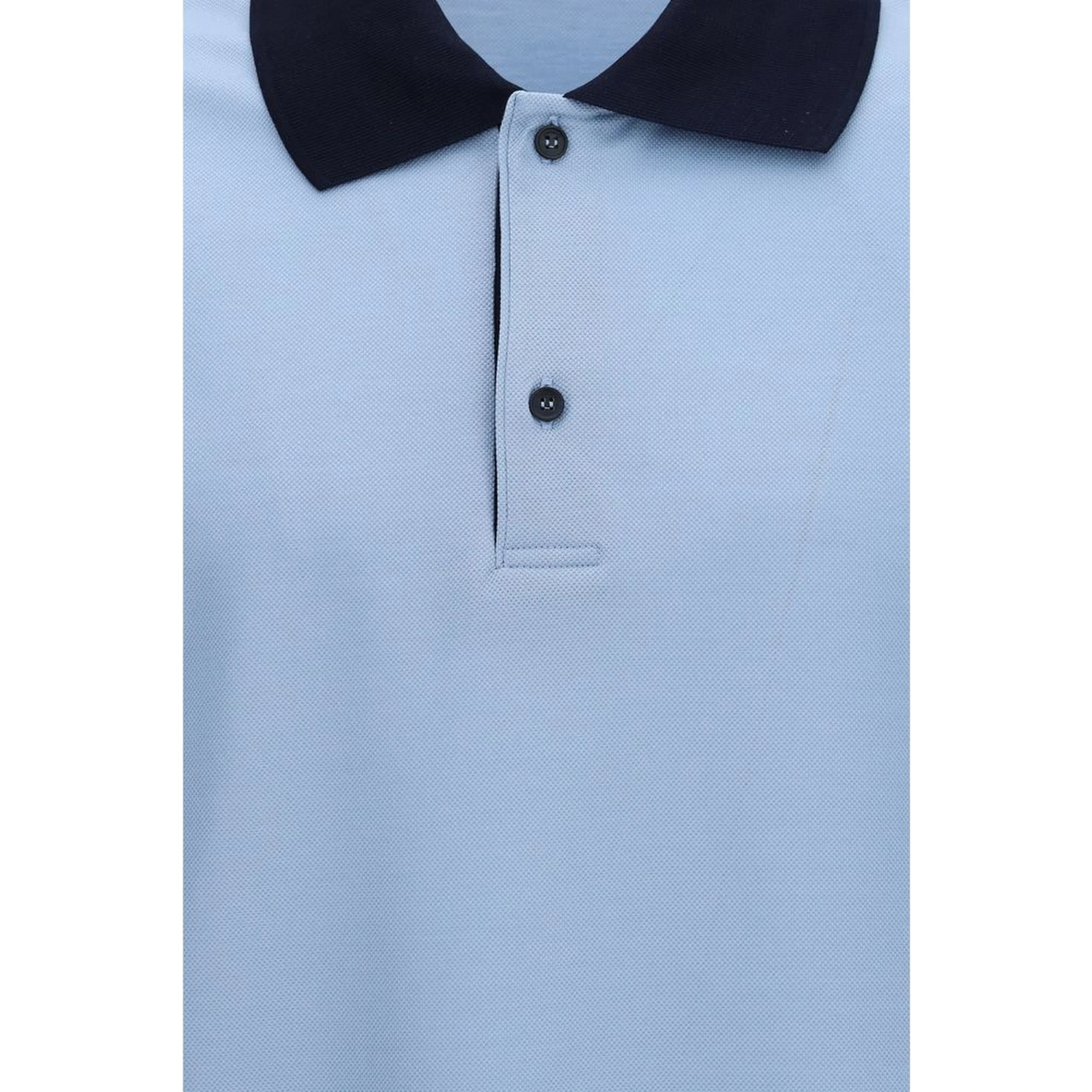 Blue Cotton Polo Shirt
