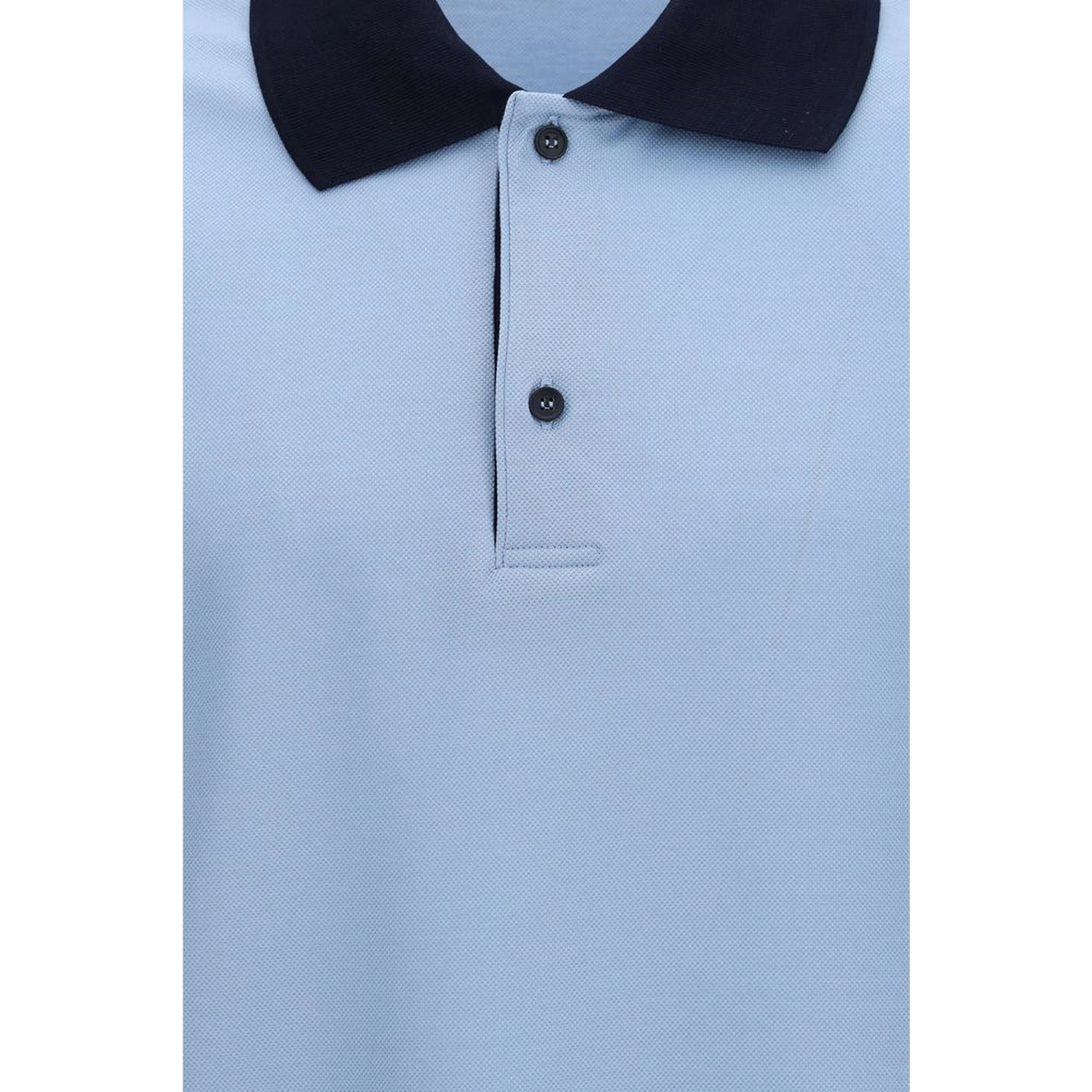 Blue Cotton Polo Shirt