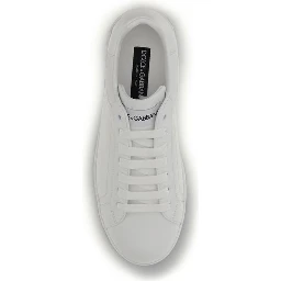 White Calf Leather Bos Taurus Low Top Sneakers