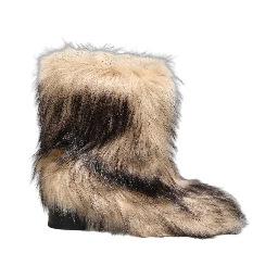 Brown Faux Fur Mid Calf Men Boots Shoes