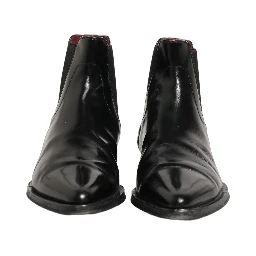 Black Chelsea Slip On Men Ankle Boots Shoes