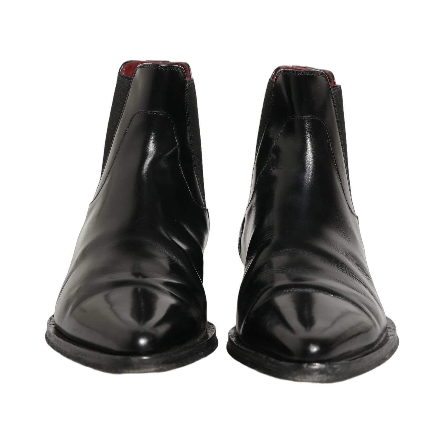 Black Chelsea Slip On Men Ankle Boots Shoes