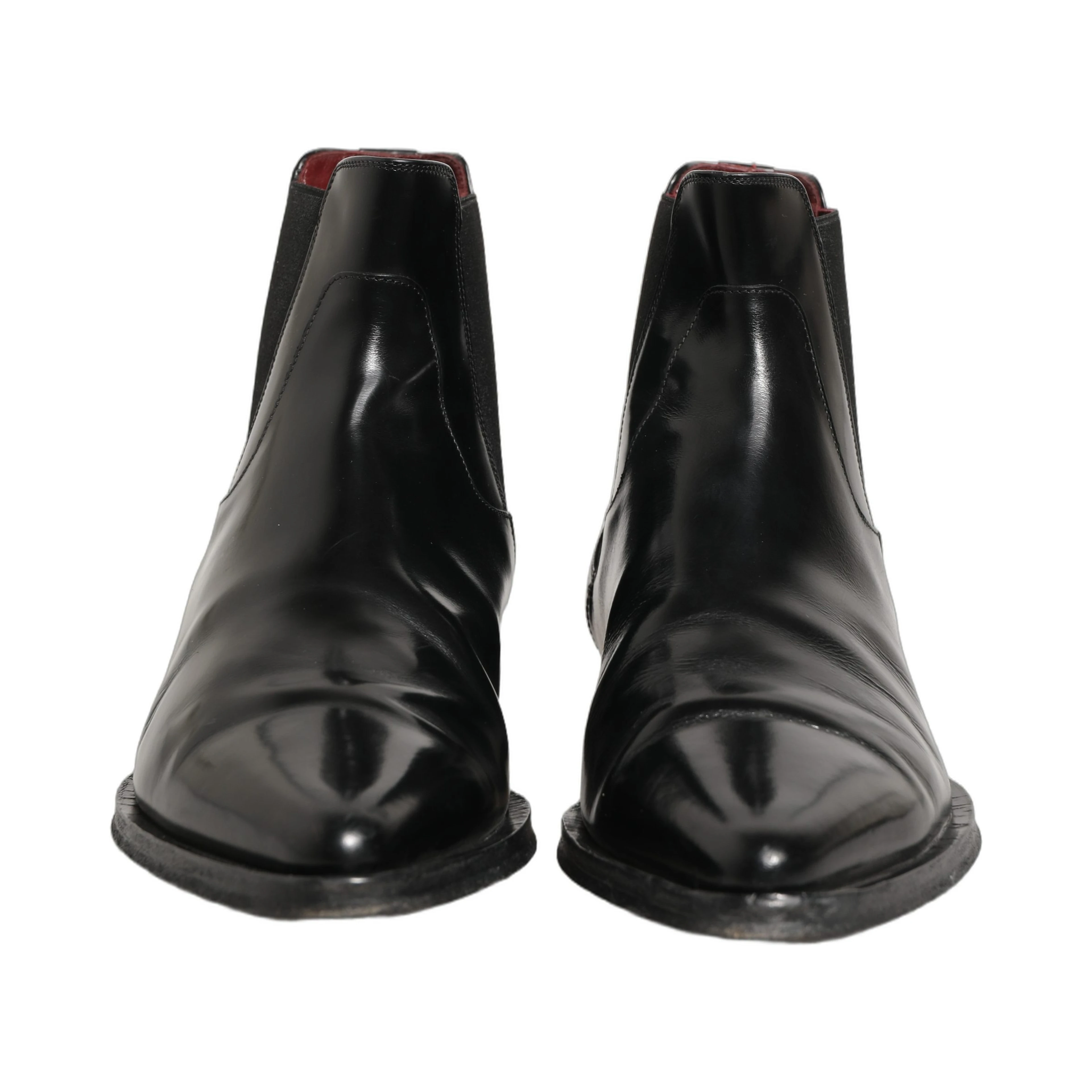 Black Chelsea Slip On Men Ankle Boots Shoes
