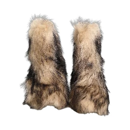 Brown Faux Fur Mid Calf Men Boots Shoes