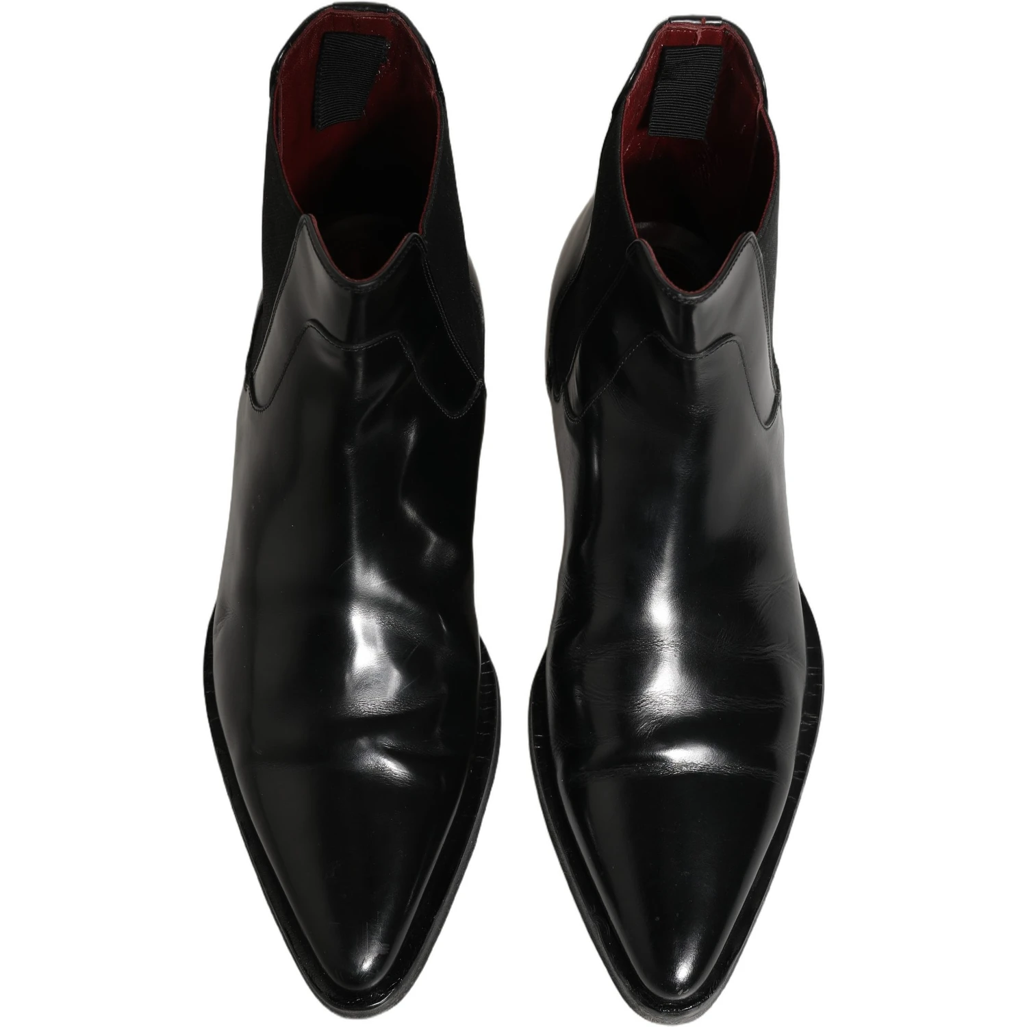 Black Chelsea Slip On Men Ankle Boots Shoes