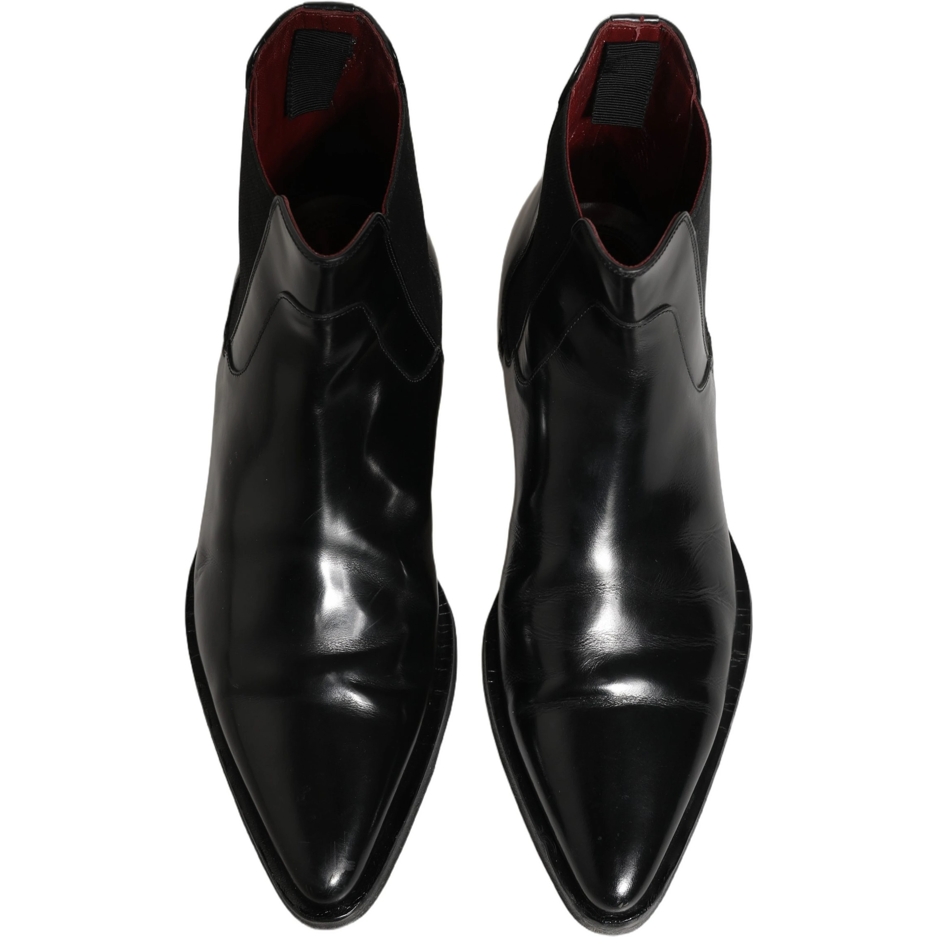 Black Chelsea Slip On Men Ankle Boots Shoes