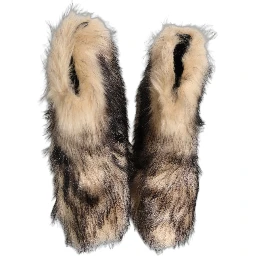 Brown Faux Fur Mid Calf Men Boots Shoes