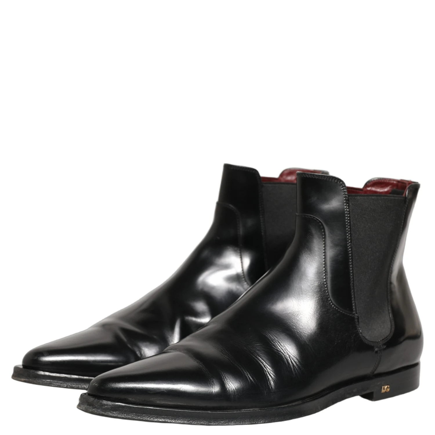 Black Chelsea Slip On Men Ankle Boots Shoes