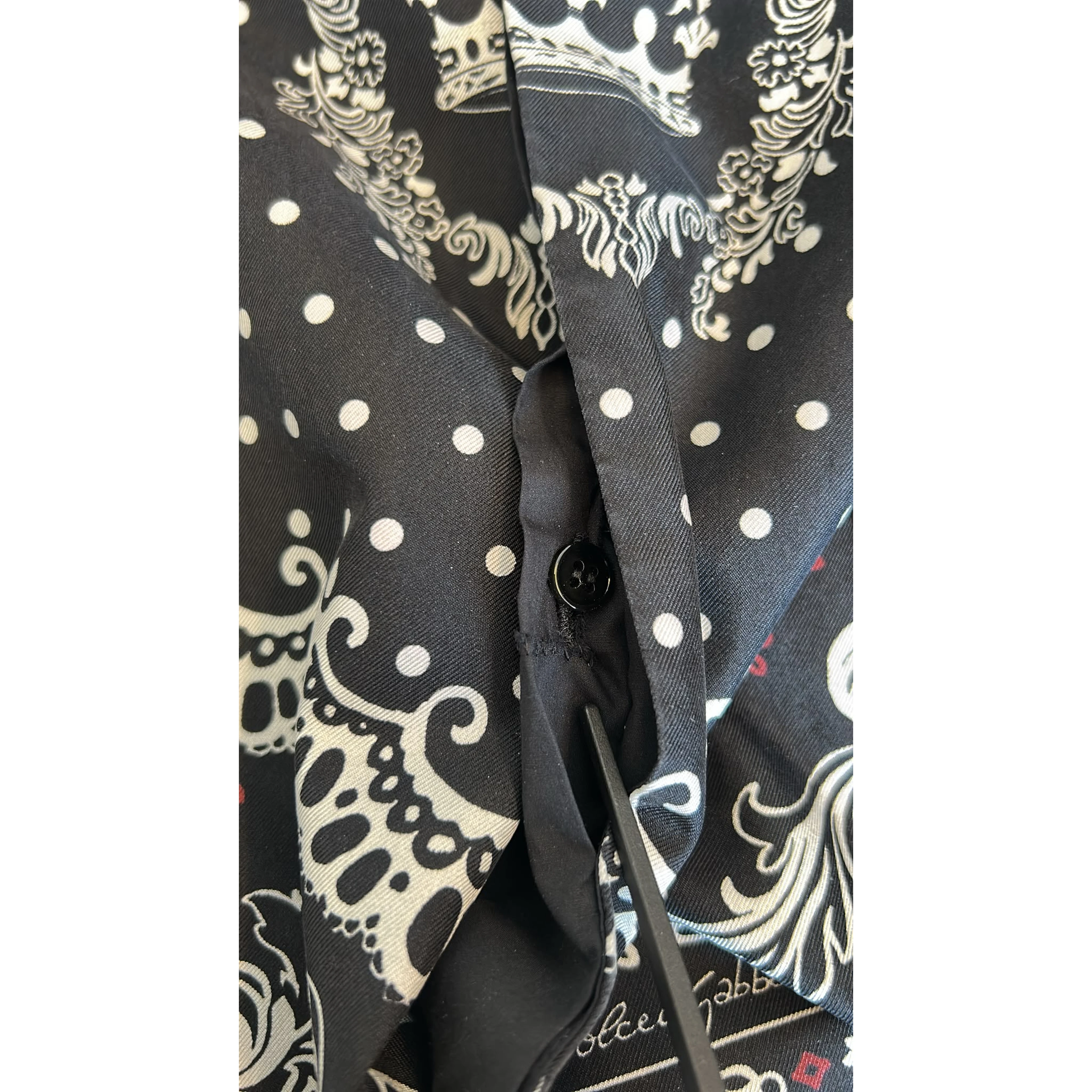 Black White Bandana GOLD Formal Dress Shirt